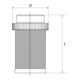 Riegler Panier d’aspiration pour clapet anti-retour, G 3/8, acier inoxydable 1.4301 / plastique