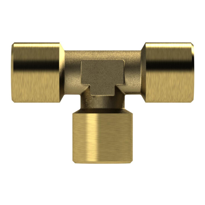 Riegler Pièce en T intérieur/intérieur G 1/8 SW 10 Pièce brute en laiton