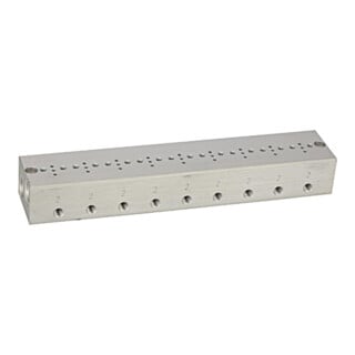 Riegler Plaque de base en série 9 voies, M5 pour mini-vannes magnétiques 15 mm