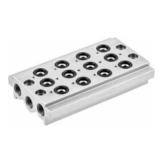 Riegler Plaque de base multiple 4 voies « BASIC », G 1/4