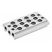 Riegler Plaque de base multiple 4 voies « BASIC », G 1/4-1