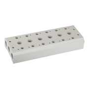 Riegler Plaque de base multiple pour électrovannes 5/2-5/3, 6 pos., G 1/4, G 3/8-1