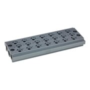 Riegler Plaque de base multiple pour valves de voie, 7 positions de valve, G 1/8-4