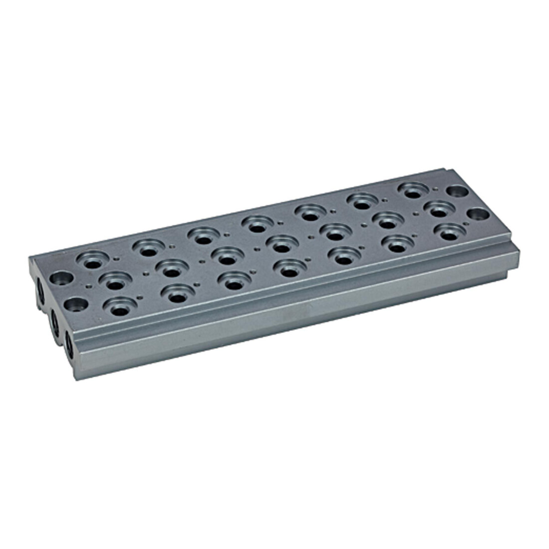 Riegler Plaque de base multiple pour valves de voie, 7 positions de valve, G 1/8