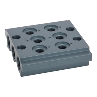 Riegler Plaque de base multiple pour vannes de chemin, 2 positions de vanne, G 1/4