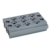 Riegler Plaque de base multiple pour vannes de voie, 4 positions de vanne, G 1/4-1