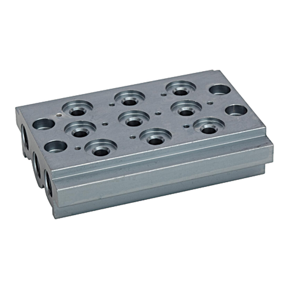 Riegler Plaque de base multiple pour vannes de voie, 4 positions de vanne, G 1/4