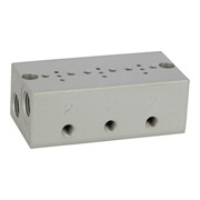 Riegler Plaque de base triple, M5 pour mini-vannes magnétiques 15 mm-1