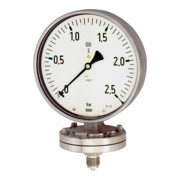 Riegler Plattenfedermano, chimie, G 1/2 radial bas, 0 - 6,0 bar, Ø 100-1