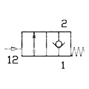 Riegler Pneum.entsperrb.Rückschlagventil Gew.-Schl., G 1/8, Schl.6-3