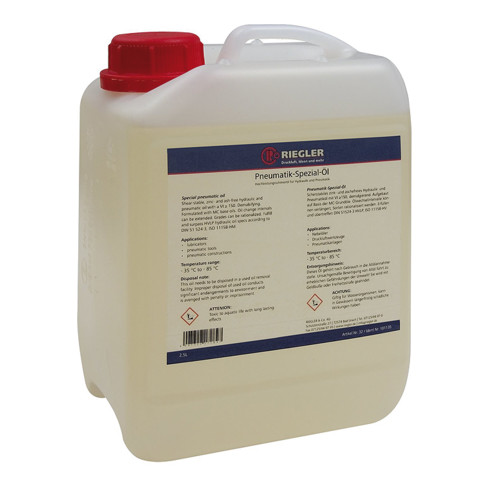 Riegler Pneumatik-Spezial-Öl, in Kanister 2,5 Liter, inkl. Karton u. Doku