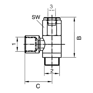 Riegler Pneumatisch entsperrbares Rückschlagventil G 1/4, G 1/4 i., G 1/8