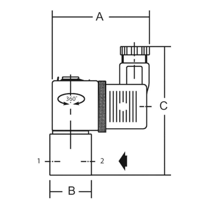 Riegler posiflow électrovanne proportionnelle, 24 V CC, NC, G 1/8, DN 1,2