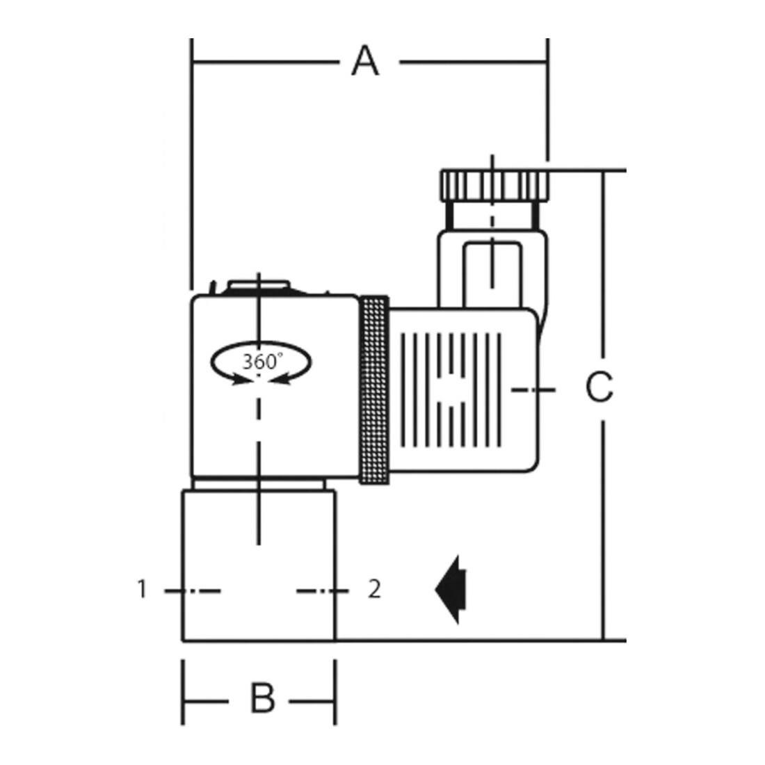 Riegler posiflow Valve proportionnelle, 24 V CC, NC, G 1/4, DN 2,4