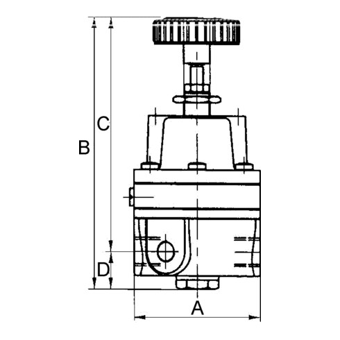 Riegler Präzisionsdruckregler ohne Mano, G 1/4, Regelbereich 0,05 - 4 bar