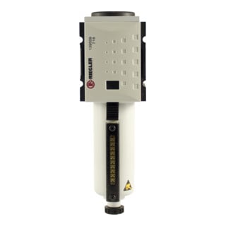 Riegler Préfiltre »FUTURA«, corps métal, tube de visualisation, 0,3 µm, BG 4, G 1, VA