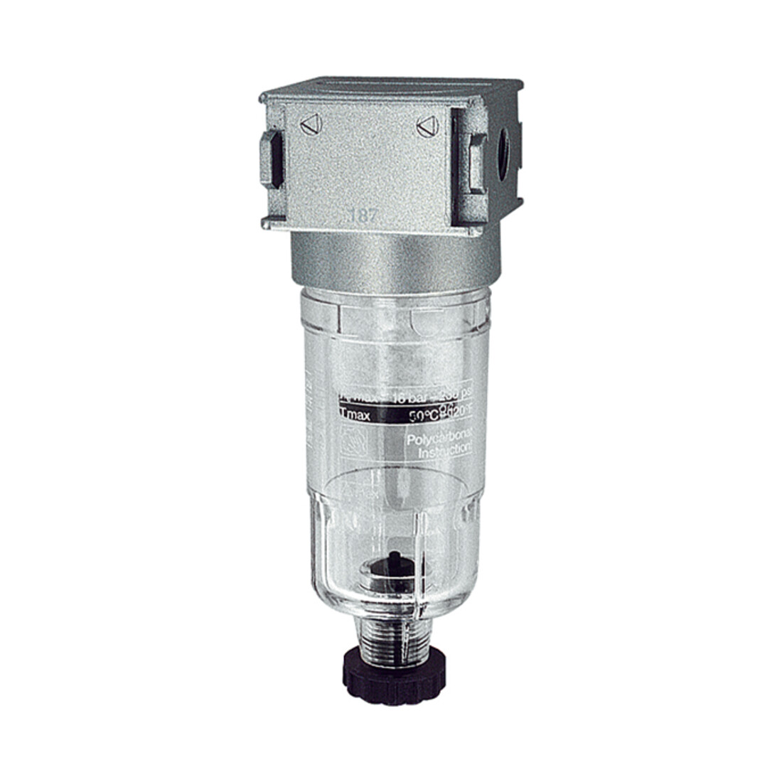 Riegler Préfiltre »multifix-mini«, avec réservoir PC, 0,3 µm, BG 0, G 1/8