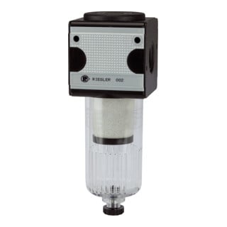 Riegler Préfiltre »multifix«, récipient en polycarbonate, 0,3 µm, BG 1, G 1/4