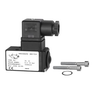 Riegler Pressostat à contact inverseur à bride, plastique, 0,5-10 bar