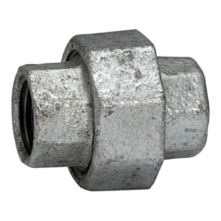 Riegler Raccord 330 FI/FI, Rp/Rp 1 1/2, fonte malléable noire galvanisée