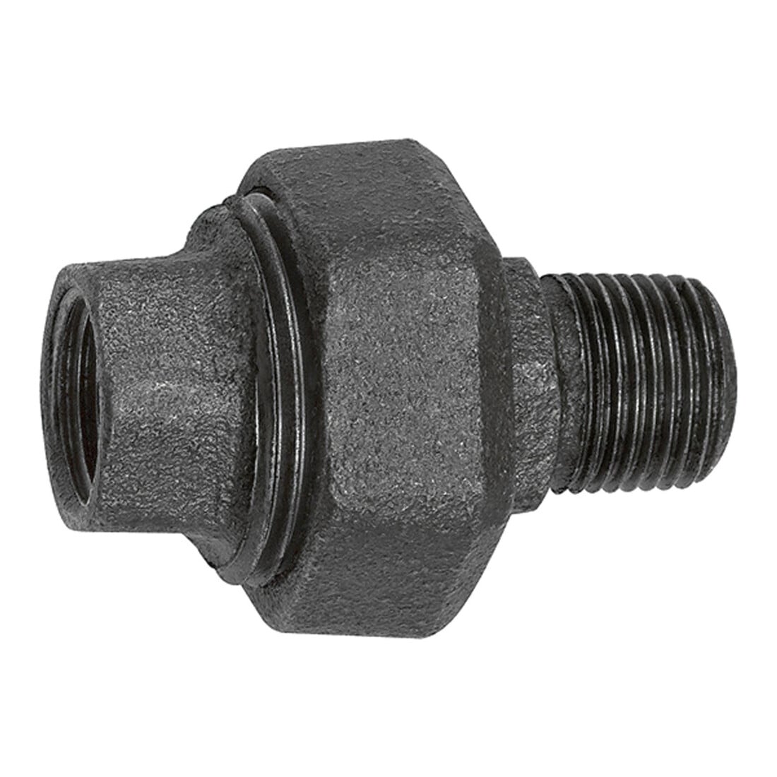 Riegler Raccord 331, joint plat, R 1 1/2, Rp 1 1/2, acier trempé noir