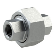 Riegler Raccord 340, FF/FF, Rp/Rp 3/4, fonte malléable noire galvanisée-1