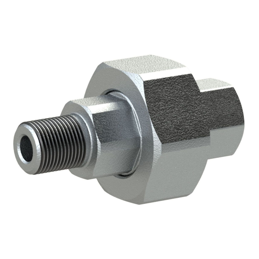 Riegler Raccord 341, FI/ME, Rp/R 3/8, fonte malléable noire galvanisée à chaud