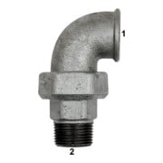 Riegler Raccord coudé 97, F/F, Rp 3/4, R 3/4, fonte malléable noire-1