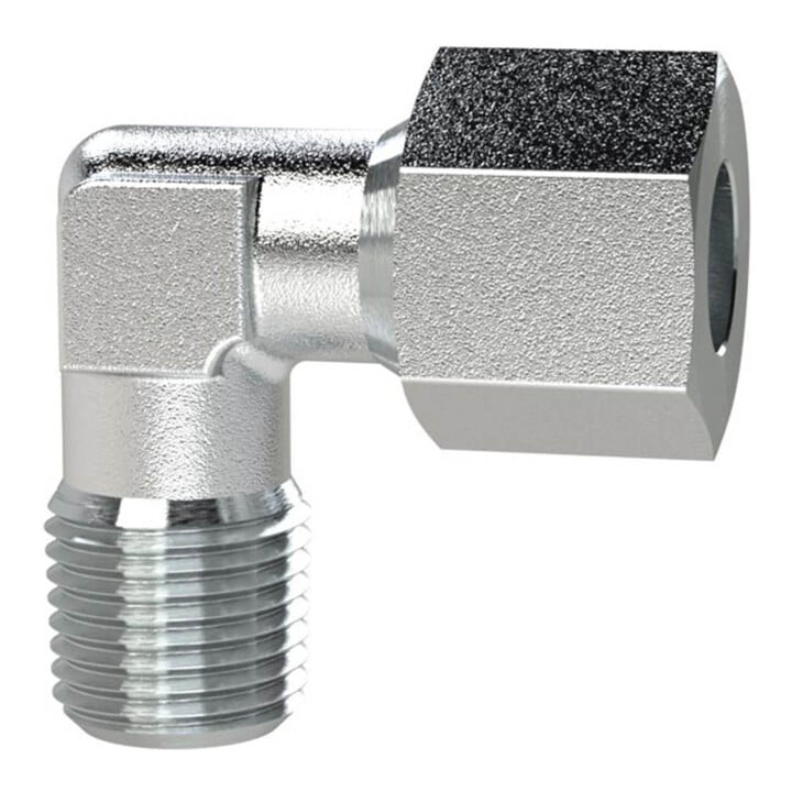 Riegler Raccord coudé à visser M14x1,5a, tube Ø10, acier zingué