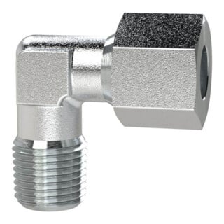 Riegler Raccord coudé à visser, NPT 3/8", Ø tube 8, acier zingué