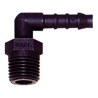 Riegler Raccord coudé à visser, R 1/4 ext., pour tuyau Ø int. 4 mm, PA 6