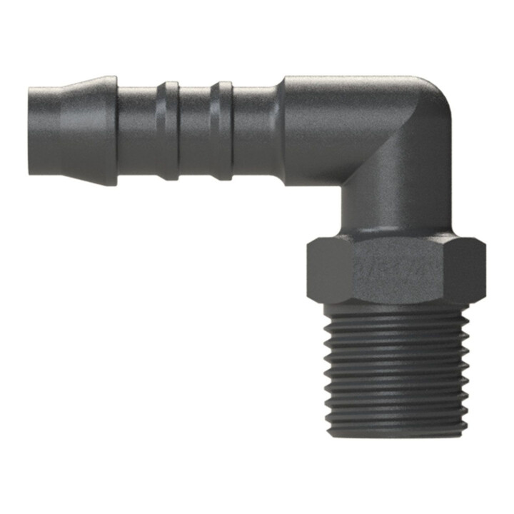 Riegler Raccord coudé à visser, R 3/8 a., pour tuyau Ø 12 mm, PA 6