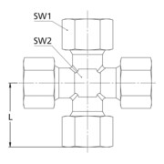 Riegler Raccord croisé, tube Ø14 mm, acier galvanisé-3