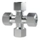 Riegler Raccord croisé, tube Ø5 mm, acier galvanisé