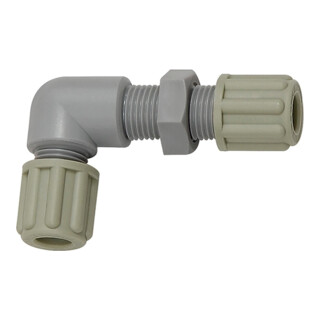 Riegler Raccord d'angle à presse-étoupe, M14x1,5, pour tuyau 6/8 mm, SW 19, PA