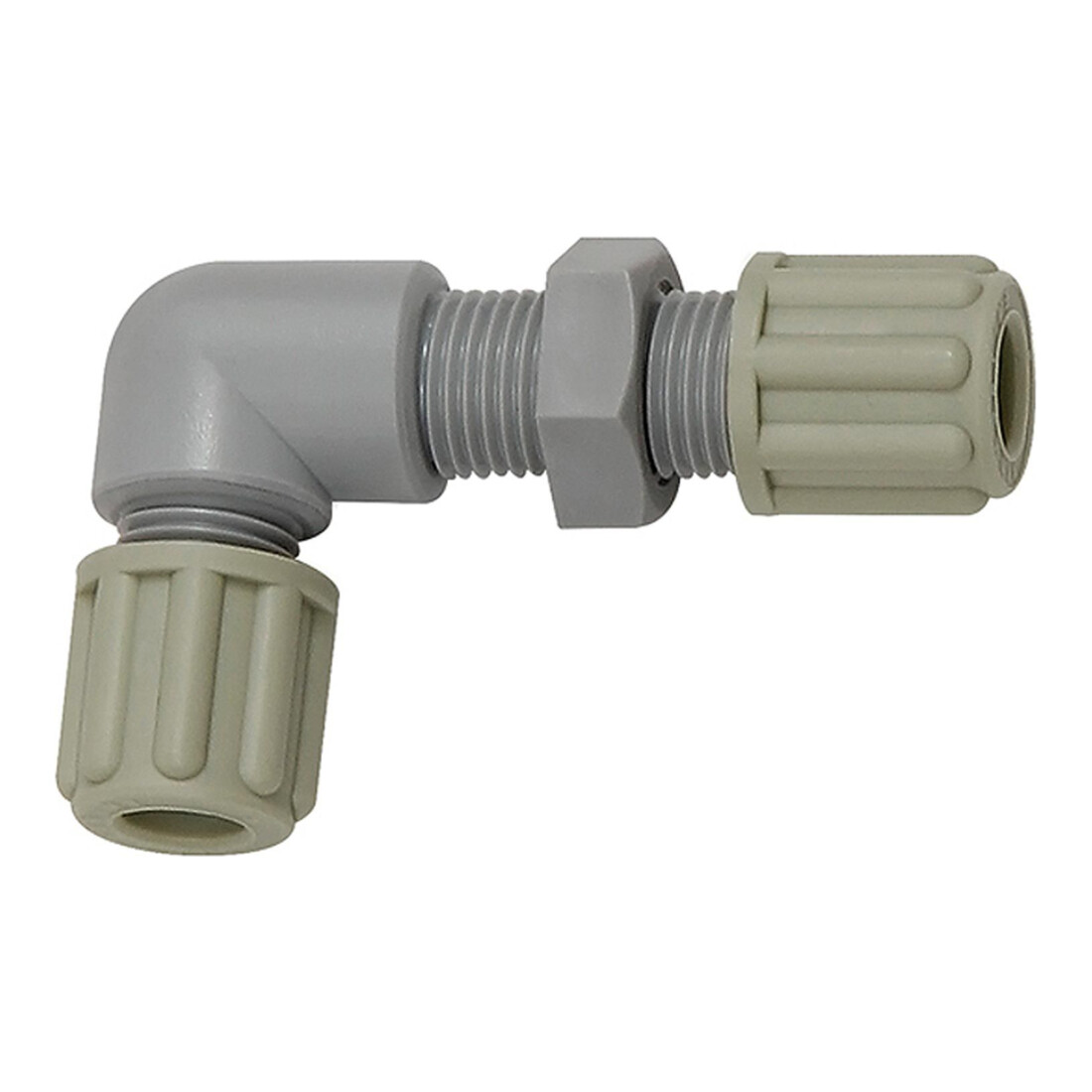 Riegler Raccord d'angle à presse-étoupe, M14x1,5, pour tuyau 6/8 mm, SW 19, PA