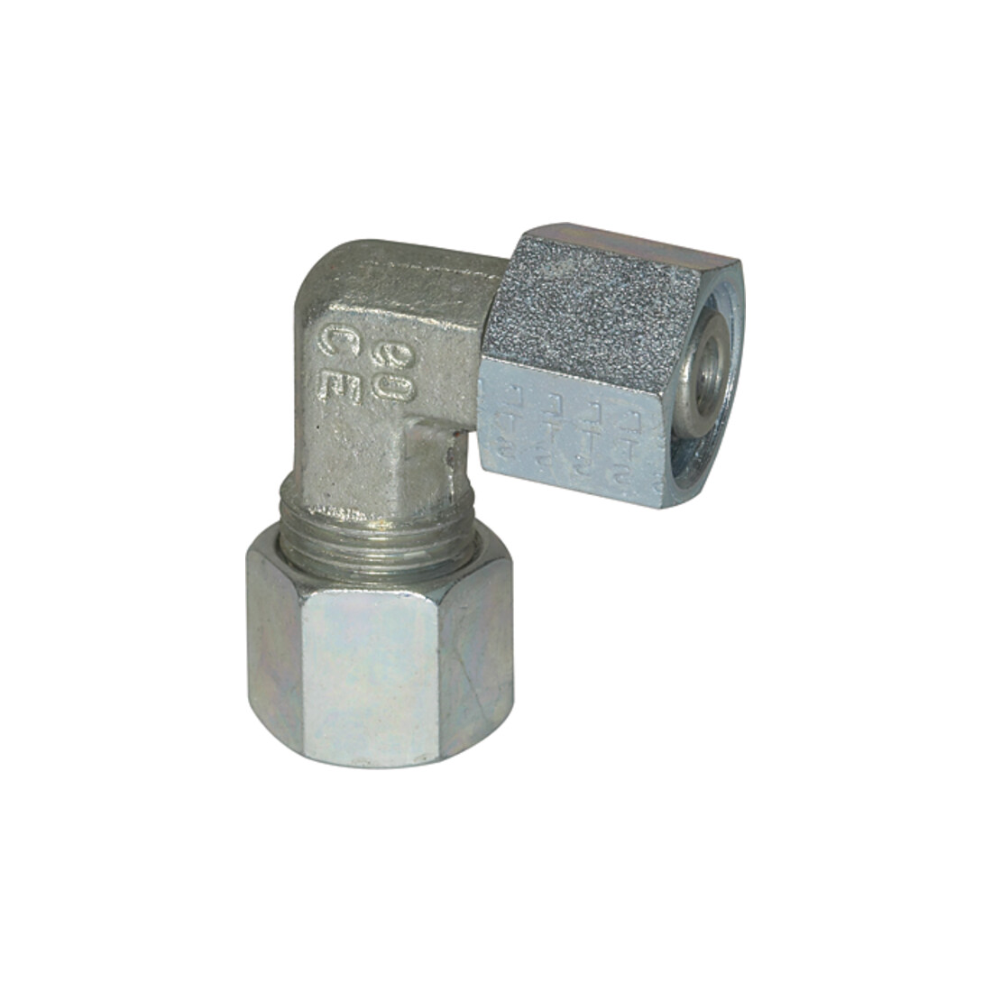 Riegler Raccord d'angle réglable, Ø ext. tube 10, acier zingué, V 513