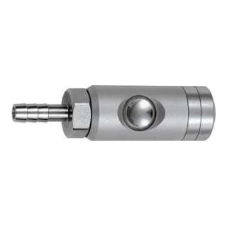 Riegler Raccord de sécurité à bouton-poussoir NW 5,5, pivotant, alu, embout LW 9