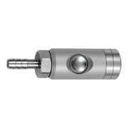 Riegler Raccord de sécurité à bouton-poussoir NW 5,5, pivotant, alu, embout LW 9-1