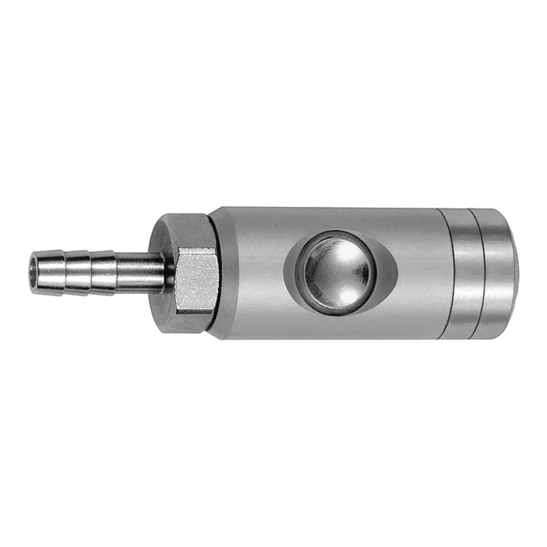 Riegler Raccord de sécurité à bouton-poussoir NW 5,5, pivotant, alu, embout LW 9