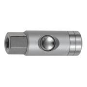 Riegler Raccord de sécurité à bouton-poussoir NW 5,5, pivotant, alu, G 1/2 IG-1