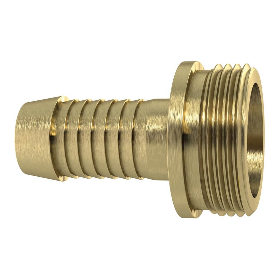Riegler Raccord de tuyau 1/3 G3/4x19, joint plat, laiton brut lourd