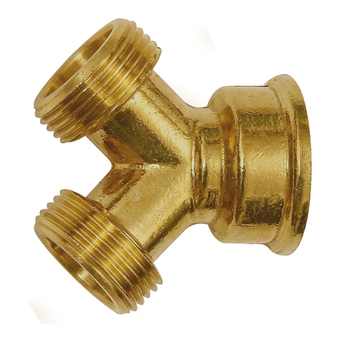 Riegler Raccord dérivation GEKA, laiton poli, 1x G 3/4 FI, 2x G 3/4 ME