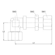 Riegler Raccord d'étanchéité d'angle, Ø ext. tube 12 mm, acier galvanisé, WSV12SST-3