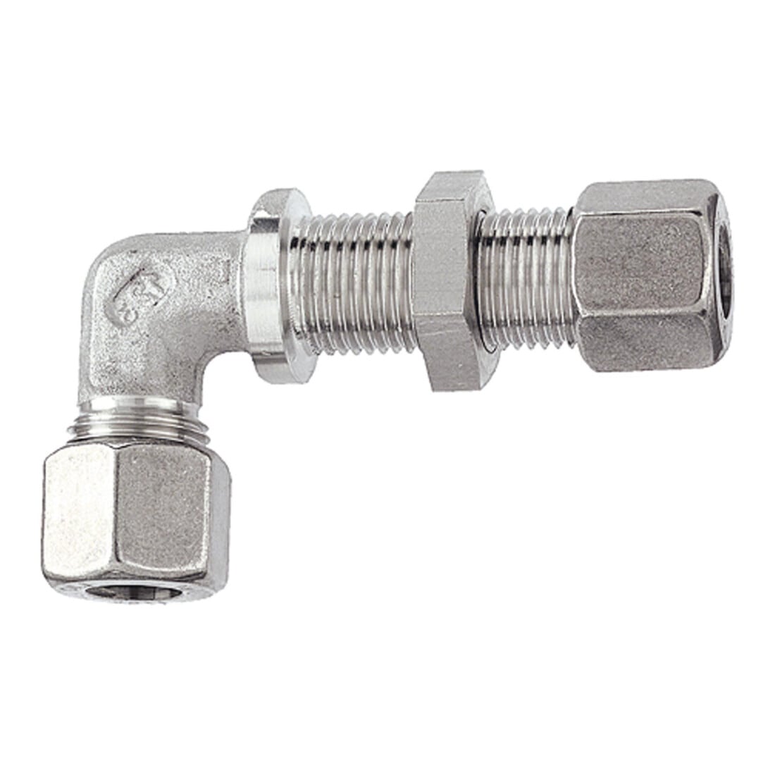 Riegler Raccord d'étanchéité d'angle, Ø ext. tube 15 mm, acier inoxydable 1.4571