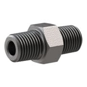 Riegler Raccord double filet AG/AG R 1 1/4 fonte malléable noir galvanisé-1