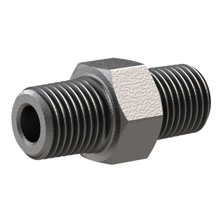 Riegler Raccord double filetage 280 AG/AG R 1/2 Fonte malléable noire galvanisée