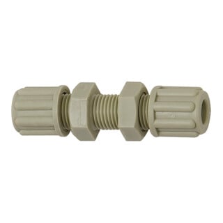 Riegler Raccord droit à bride, M18x1,5, pour tuyau 9/12 mm, SW 24, PP