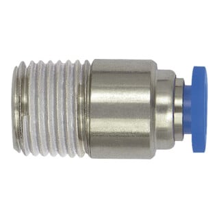 RIEGLER Raccord droit à emboîtement Série bleue mini R 1/8 R 1/8 pouce