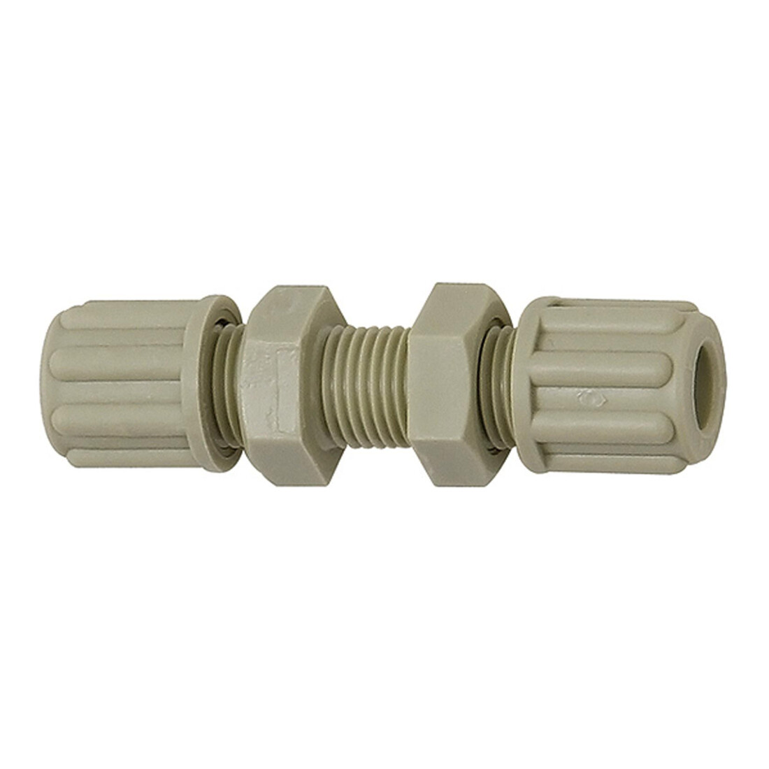 Riegler Raccord droit à passage, M10x1,0, pour tuyau 4/6 mm, SW 14, PP